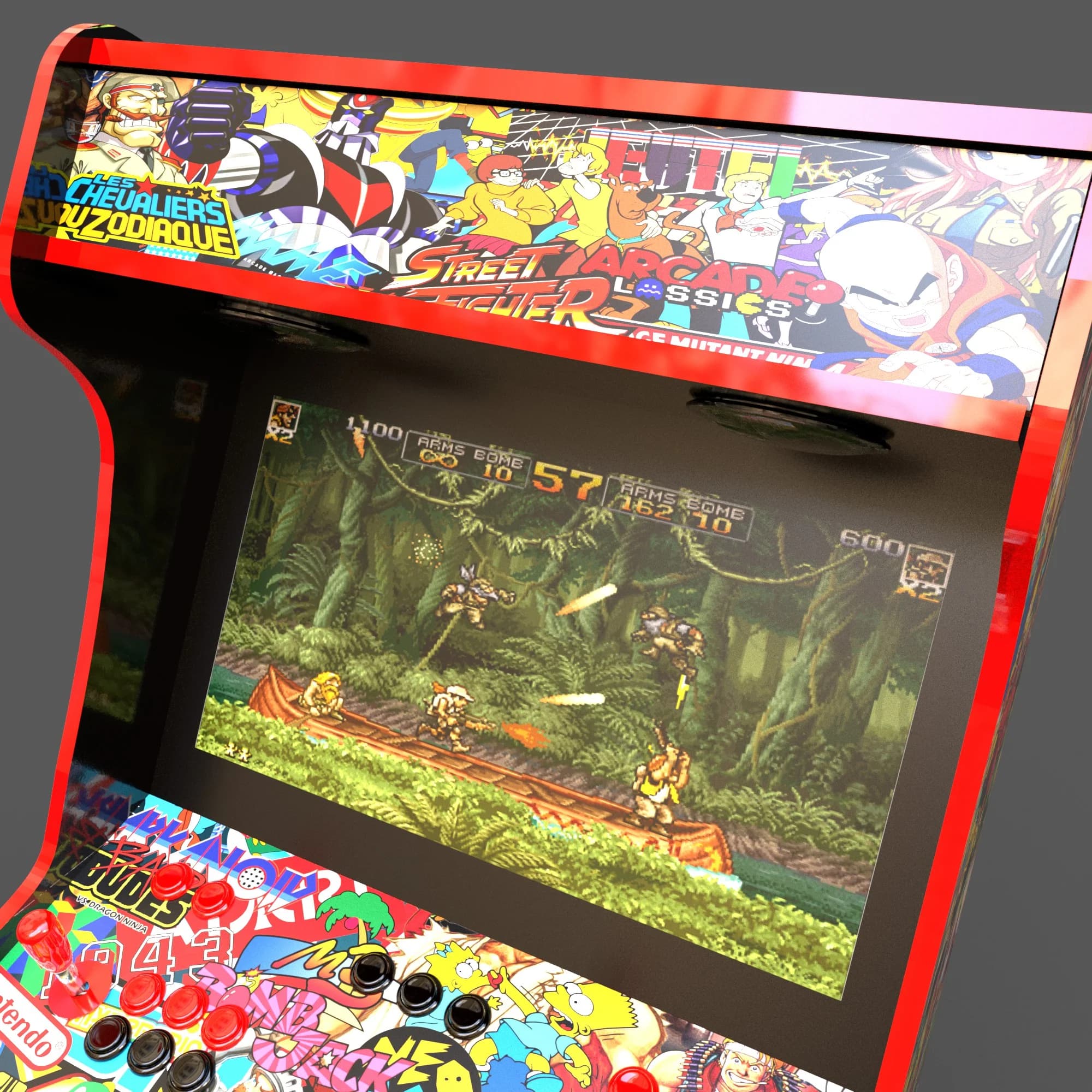 Design arcade Stickerbomb | Design arcade complet | Fichiers digitaux PDF PSD - vue arrière