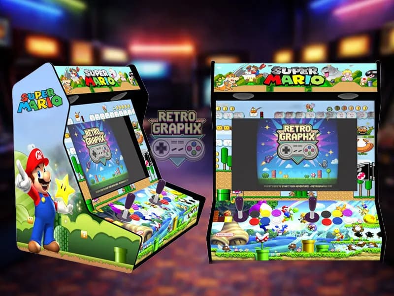 Mario v1 | Design Bartop complet | Fichiers digitaux PDF PSD