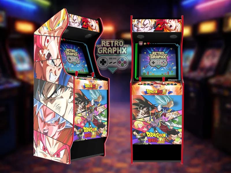 Dragon Ball Z | Complete Arcade Design | Euro Edition | Digital Files PDF PSD arcade design - left side view