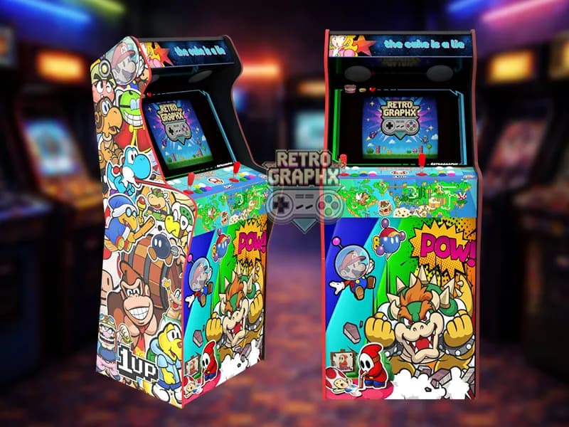 Mario origami | Design arcade complet | Fichiers digitaux PDF PSD