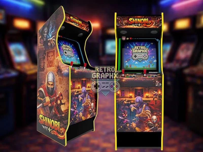 Shinobi | Euro Edition | Digital Files PDF PSD arcade design - front view