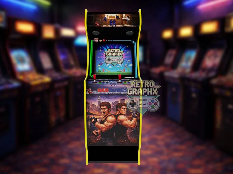 Bad Dudes | Euro Edition | Fichiers digitaux PDF PSD arcade design - front view
