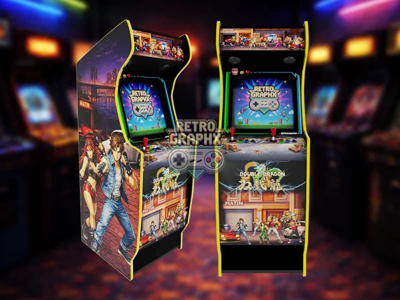 Double dragon | Euro Edition | Fichiers digitaux PDF PSD arcade design - front view