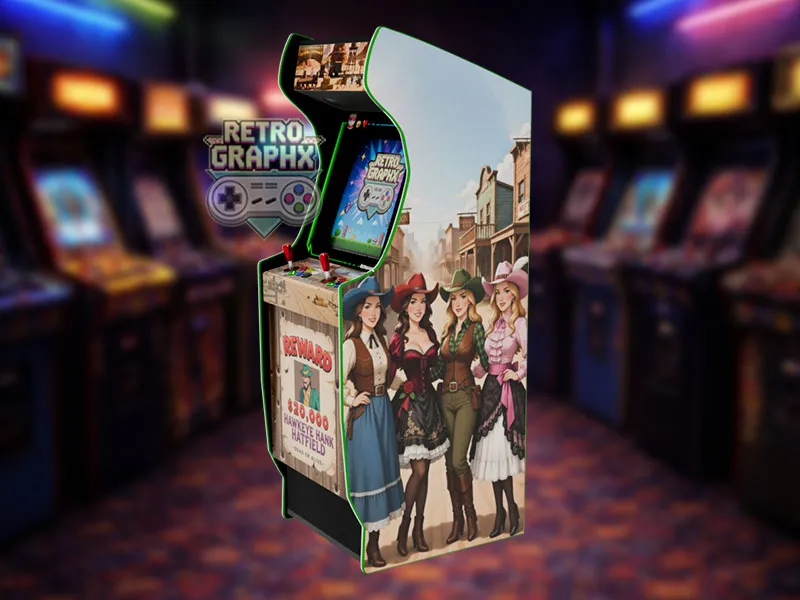 Sunset riders | Euro Edition | Fichiers digitaux PDF PSD arcade design - right side view