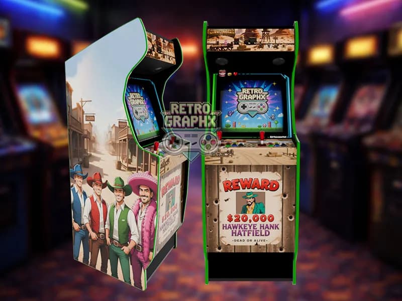 Sunset riders | Euro Edition | Fichiers digitaux PDF PSD arcade design - front view