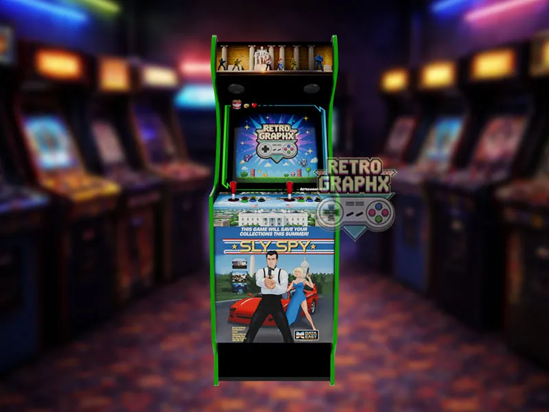 Sly Spy | Euro Edition | Digital Files PDF PSD arcade design - front view