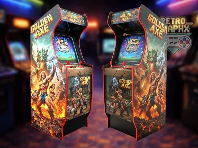 Golden Axe | Euro Edition | Fichiers digitaux PDF PSD arcade design - right side view