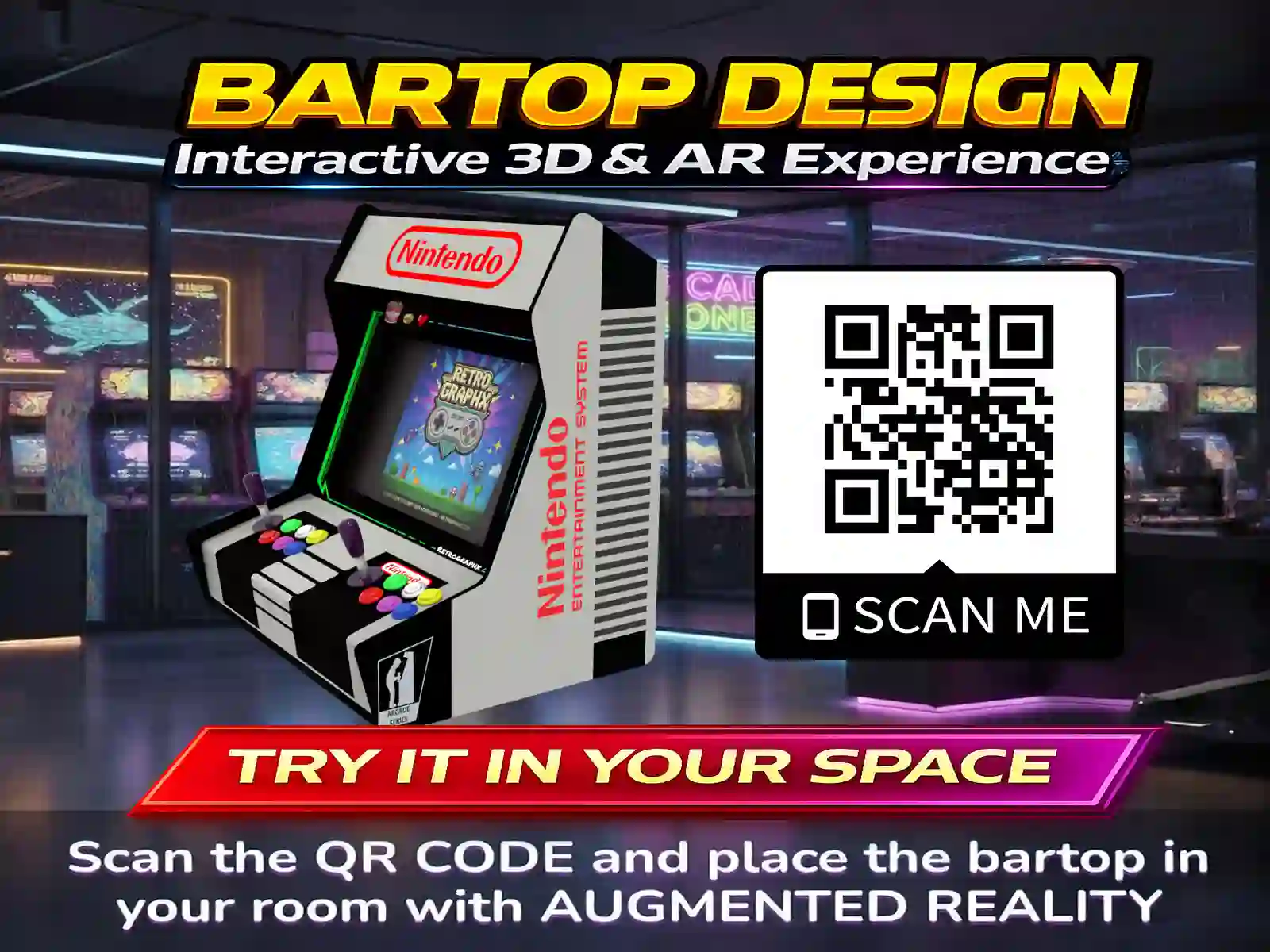 Mario m2 | Design Bartop complet | Fichiers digitaux PDF PSD graphic kit - top view of bartop