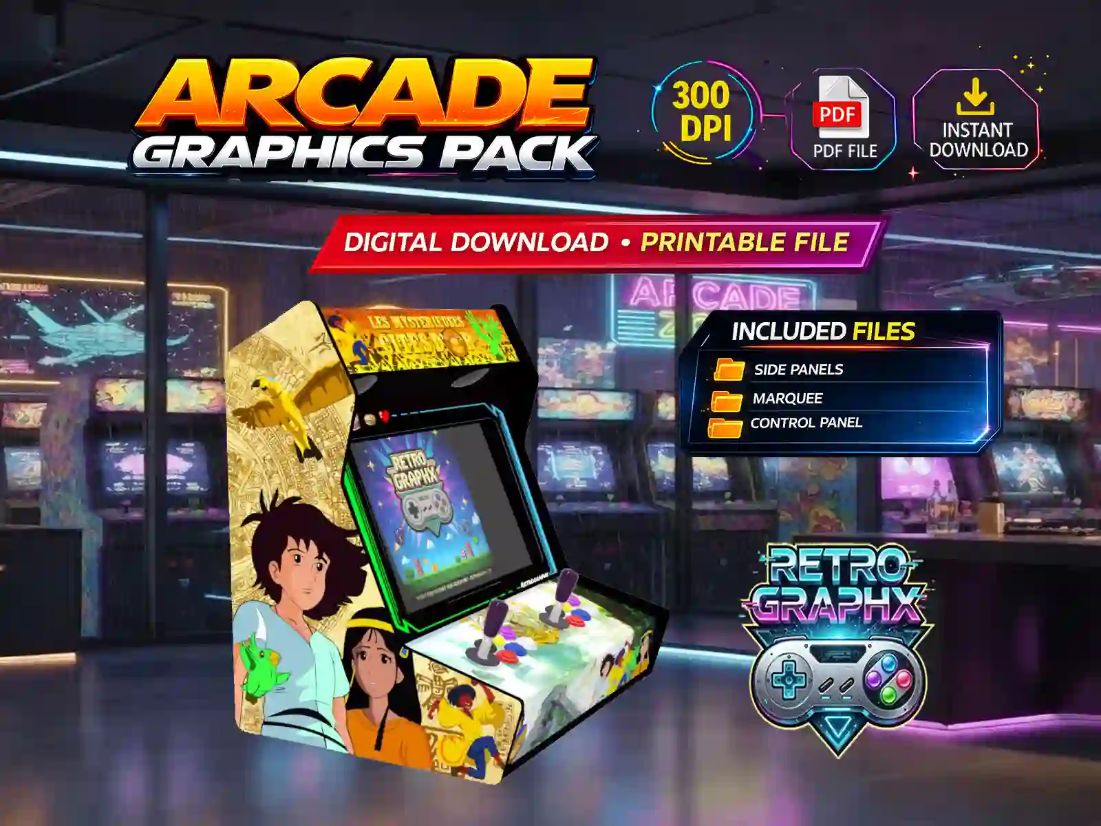 Les cités d'Or | Design bartop complet | Fichiers digitaux PDF PSD