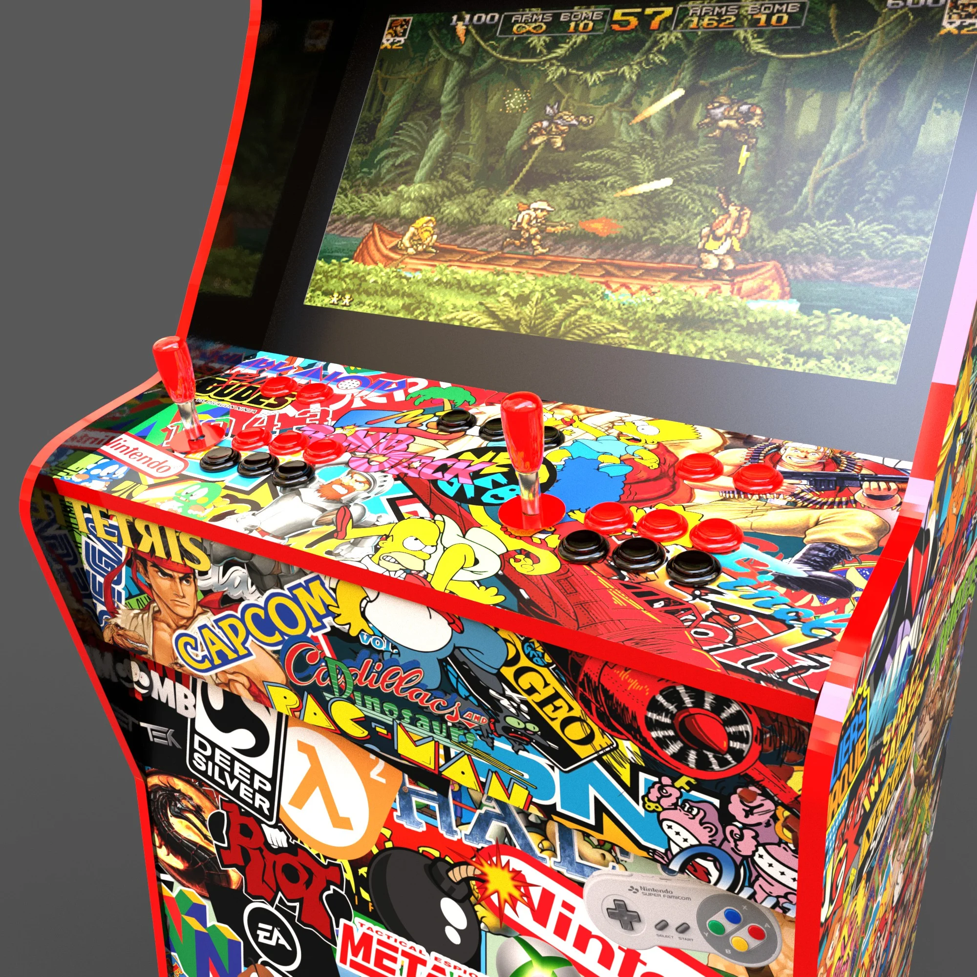Design arcade Stickerbomb | Design arcade complet | Fichiers digitaux PDF PSD - vue 3/4